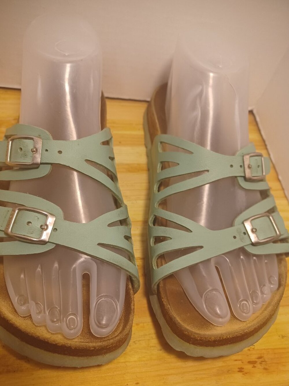 BIRKENSTOCK "Betula" Light Green Sandals.  Size 7